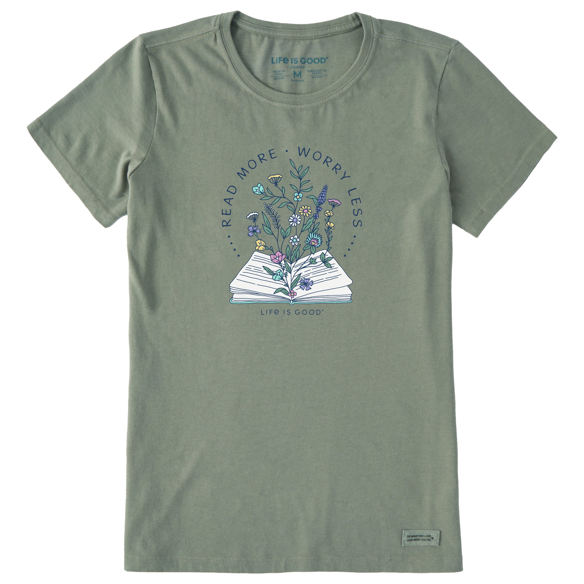 Women's Read More Flower Book Short Sleeve Tee